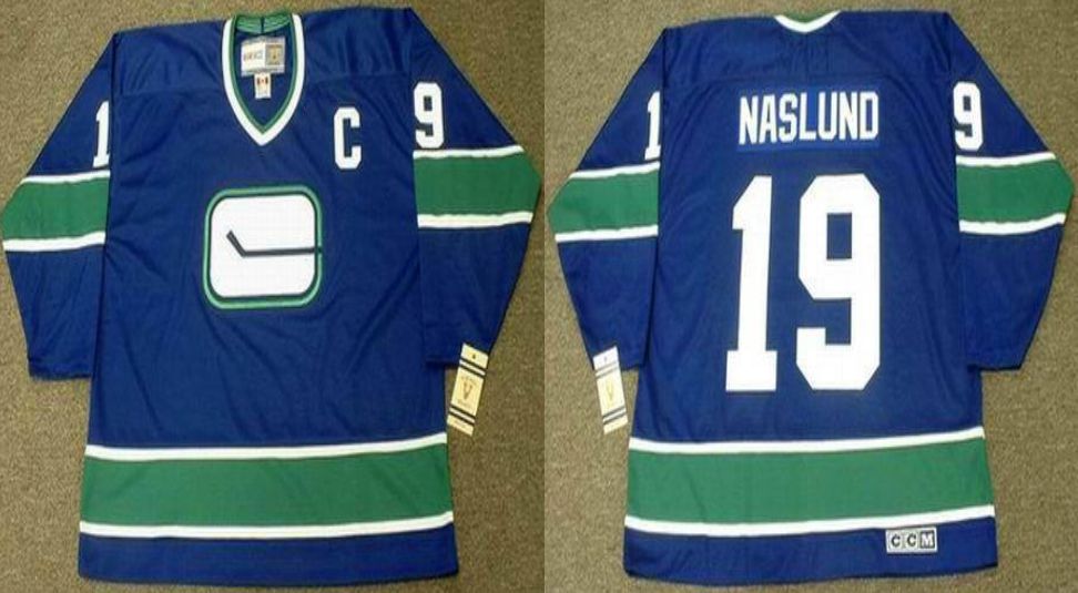 2019 Men Vancouver Canucks #19 Naslund Blue CCM NHL jerseys->vancouver canucks->NHL Jersey